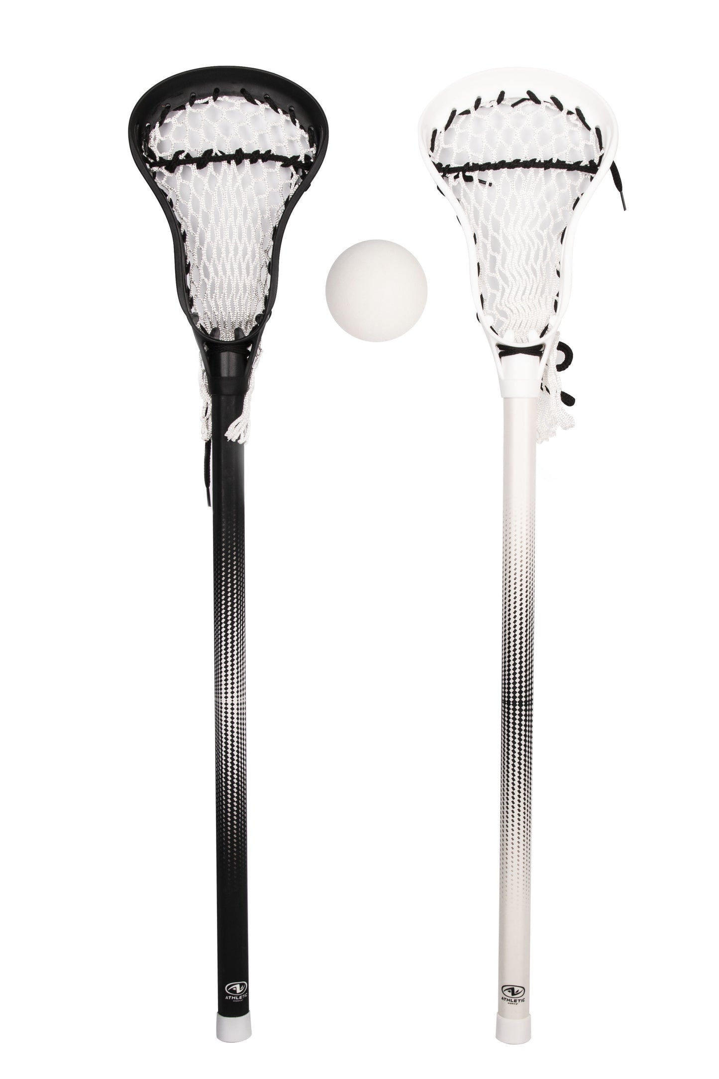 Mini Lacrosse Sticks and Ball Set for Kids, Black/White