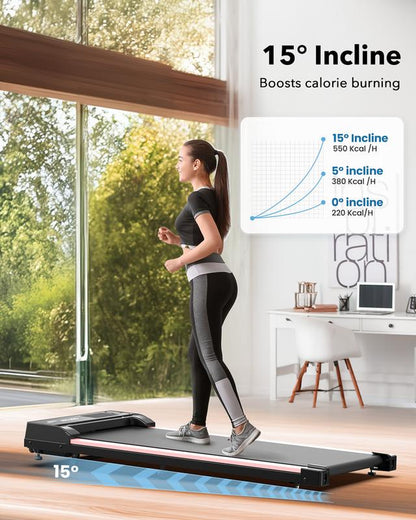 [Black Friday]Jagjog Walking Pad Treadmill with Incline Affordable Workout Equipment for Home Gym 4 in 1 under Desk for 265 plus Lbs Low Noise Exercise