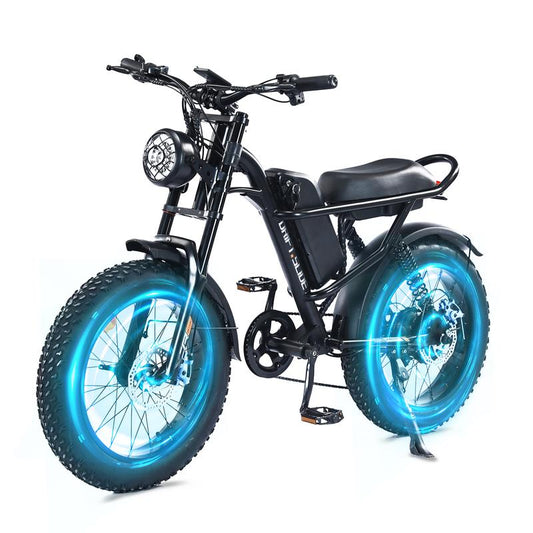 DRIFT.SLIDE 1500W Peak Power Electric Bike for Adults, 28 MPH 60 Miles Electric Moped Style Bike, 48V 20.8 Ah UL 2849 Removable Battery, 7 Speed 20" All Terrain Fat Tire Ebike (J1)