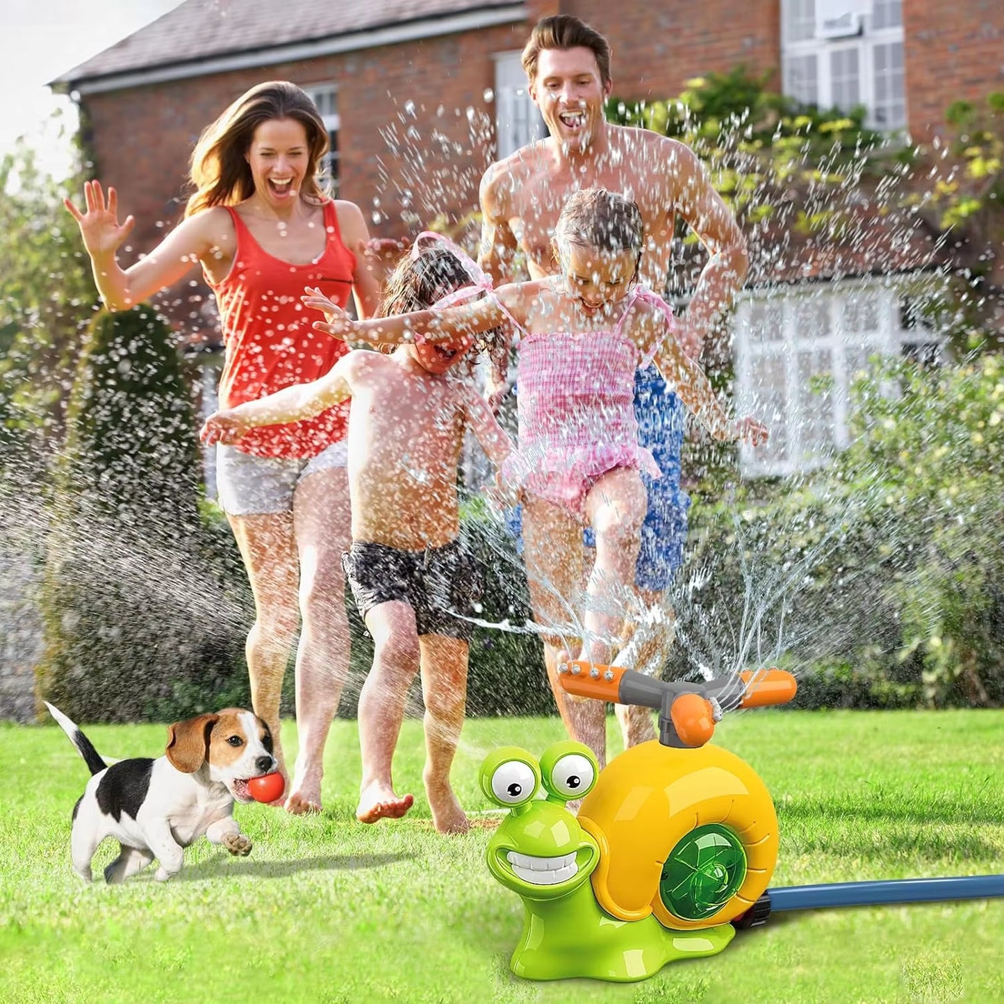 Water Sprinkler Baseball Toy for Kids Outdoor Play,Snail Water Game Spray Water Baseball for Summer Backyard Lawn Pool Party Fun